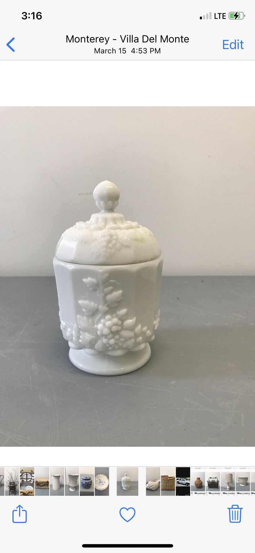 Milk Glass. 