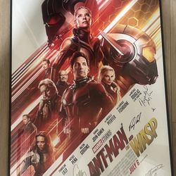 Framed Ant-Man & The Wasp Signed Poster – Paul Rudd + Cast