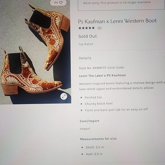 Ps kaufman x lenni western boot sale