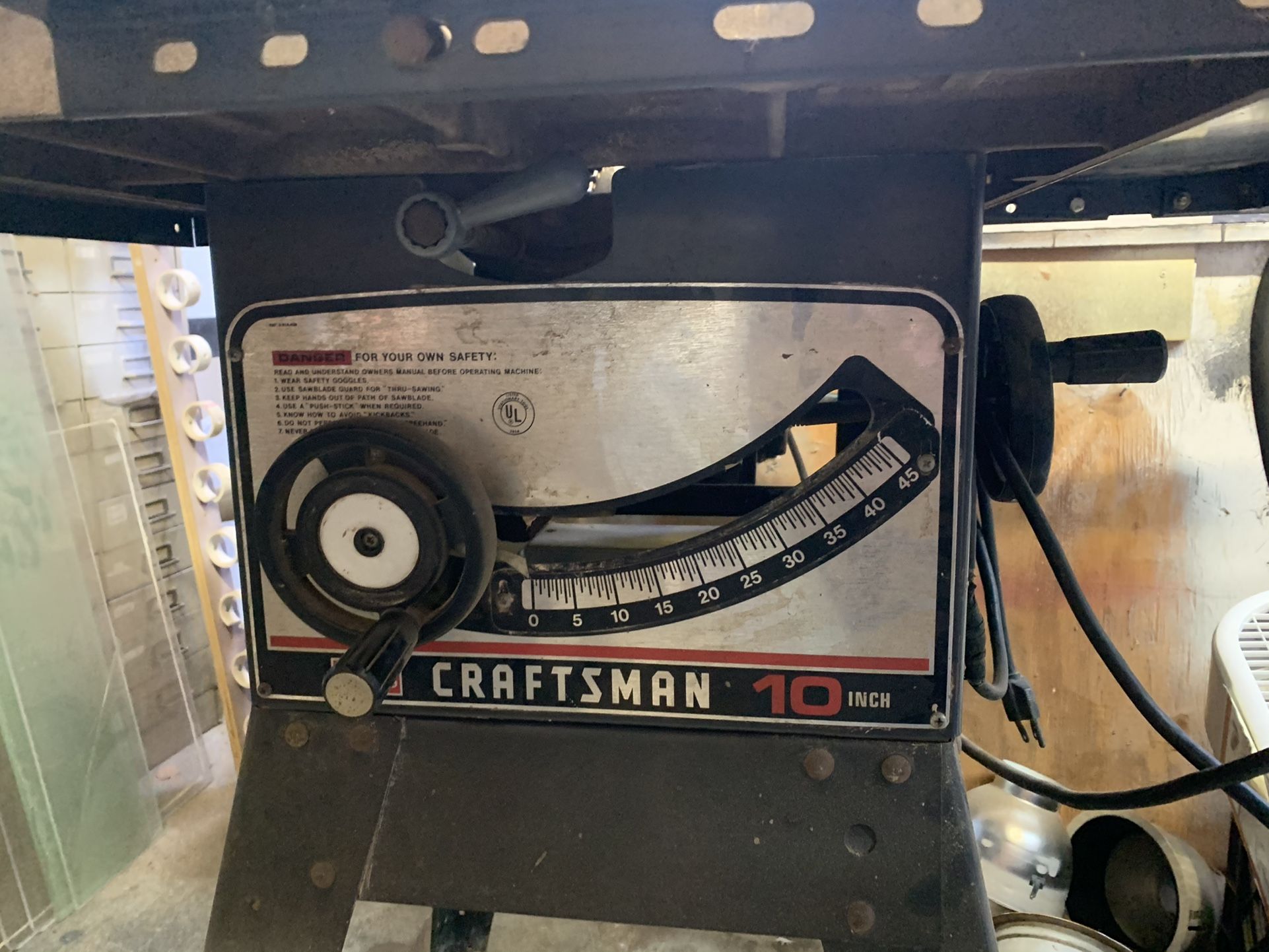 Sears Craftsman 10” Table Saw Mode 113.298240