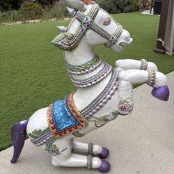Antique Large Wood Horse