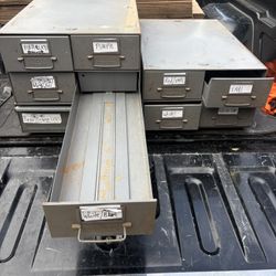VINTAGE Stackable 2 Drawer INDUSTRIAL METAL File Box Cabinet - Parts, Jewelry