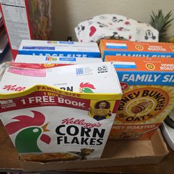 5 cereal boxes