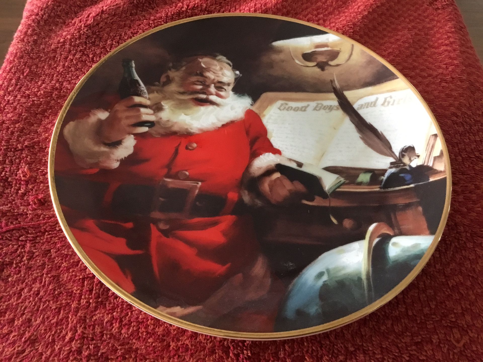 Franklin mint Limited Edition Coca-Cola Santa Claus collector plates