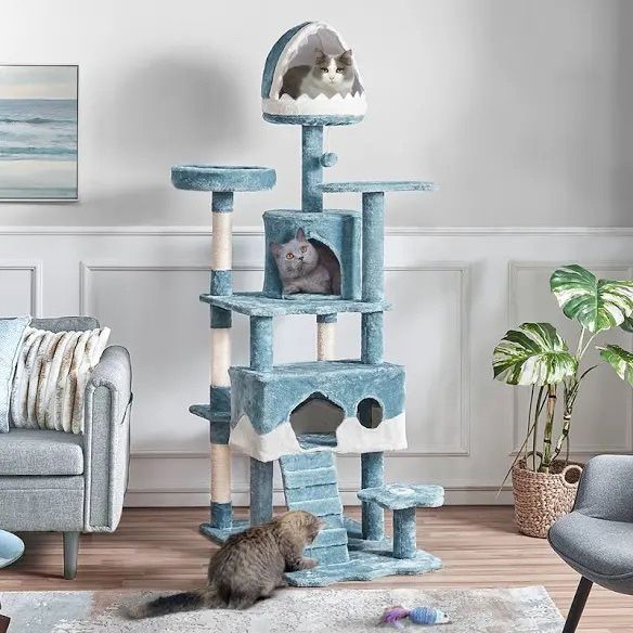 72.5"H Ocean-Themed Cat Tree