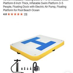Inflatable Floating Dock 6 By 5