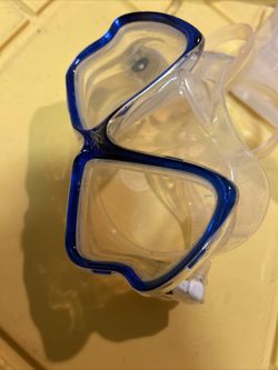 Used Mares X-Vision 411024Dive Mask-Clear / Blue GOOD IN CASE