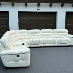 Sofa/Couch Sectional - Off White - Real Leather - Cheers - Delivery Available 🚛