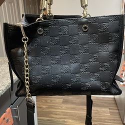 Steve Madden Black & Gold Purse 
