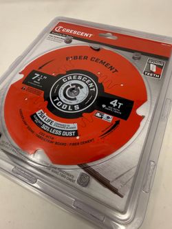 Crescent CSBFC-704 Fiber Cement Carbide Blade, 7-1/4'' x 4T For Hardieplank NEW