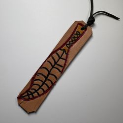 Put A Leaf In Your Page. R&W Macleod Forge Hand Made Lether Book marker