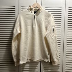 DKNY Sweatshirt Pullover Medium Eggshell White