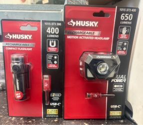 Husky Head lamp and flashlight