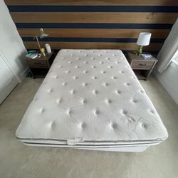 Queen Mattress, Boxspring And Frame 