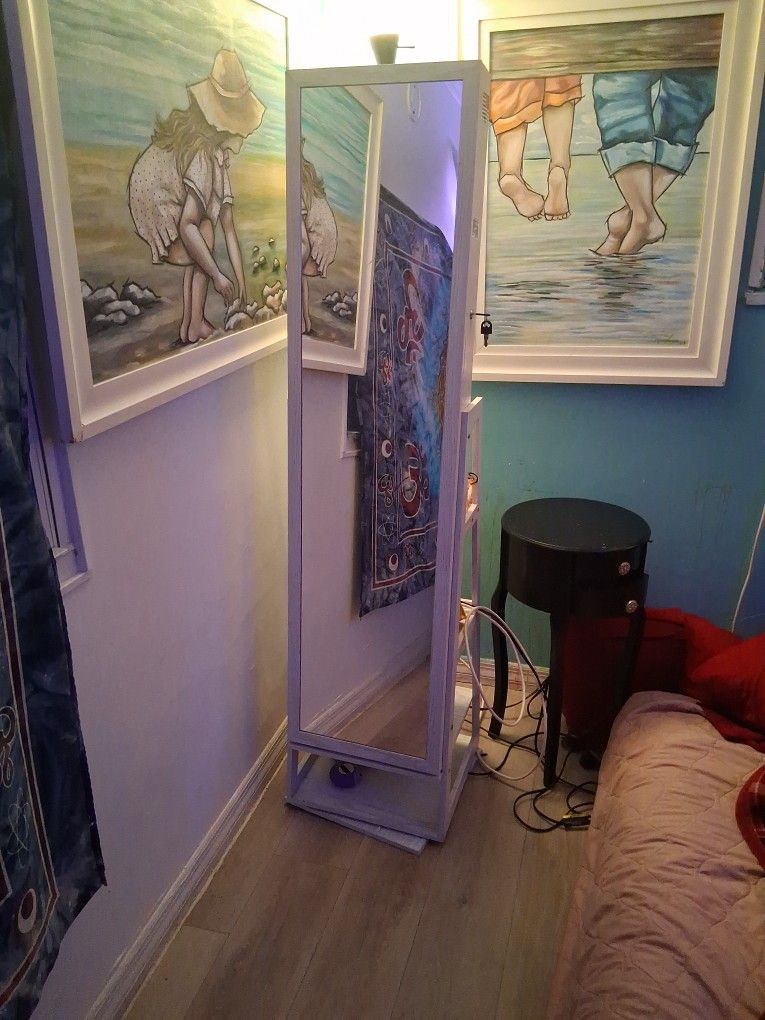 Mirror And Storage Cabinet With lock 