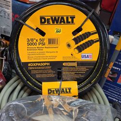 DeWalt 50'x3/8" 5000psi Pressure Washer Hose Quick Connect, New, Financing Available 
