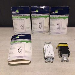 4….20 Amp 125-Volt Combination Outlet and USB Outlet+ 2 gfci outlet 20 amps…125 volt 