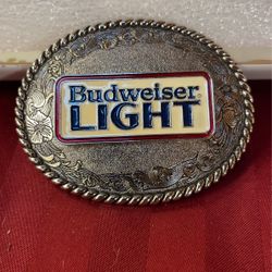 Vintage Bud Light belt buckle