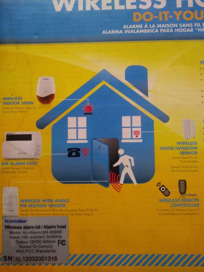 Wireless home alarm do-it-yourself kit