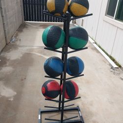 Used Medicine Ball With Rack (American Barbell)