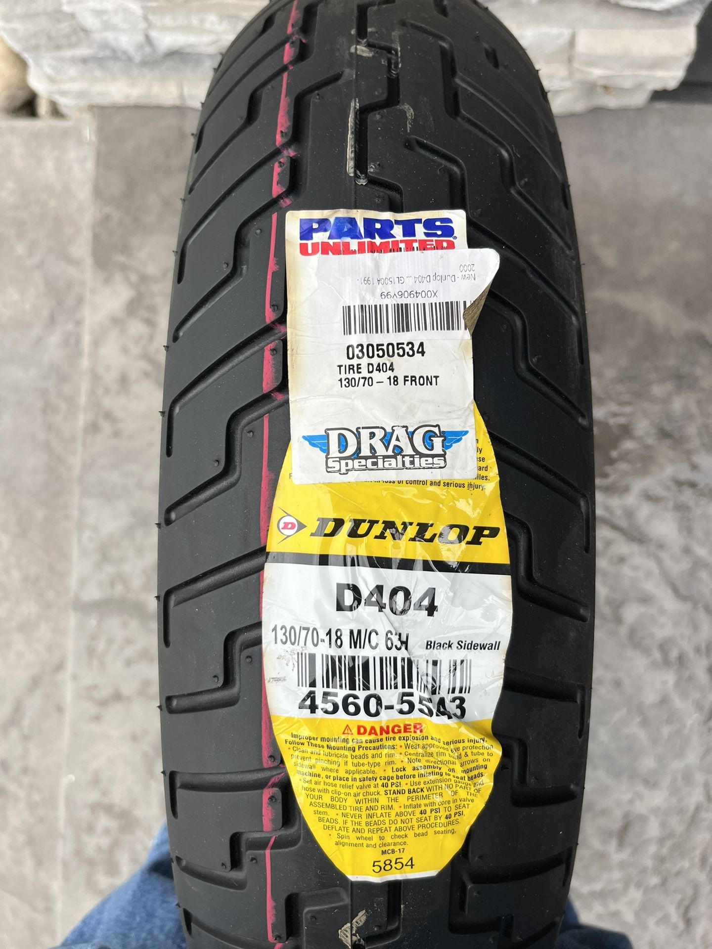Dunlap Motorcycle Tire 130/70 18 M/C 63H