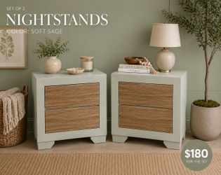 SOFT SAGE NIGHTSTANDS