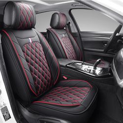 OMOKA AUTO Car Seat Covers Full Set Waterproof Leather Universal Toyota Corolla Camry Nissan Honda Civic Hrv Kia Hyundai CRV Sorento Mazda 4Runner Jee