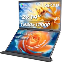 Lepow Laptop Screen Extender, 14" Portable Dual Monitor