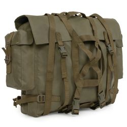 SWISS ARMY WATERPROOF RUBBER BACKPACK M90 Lightweight Internal Frame/Lumbar Cushion