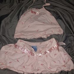 Baby Girls 2 Piece Pink Outfit 0-3 Mos.