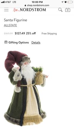 Large Santa Figurine from Nordstrom New