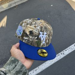 New Era Los Angeles Dodgers Upside Down Real Tree Fitted Hat