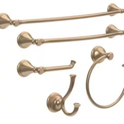 Delta Cassidy Wall Mount Round Open Towel Ring Bath Hardware Accessory in Champagne Bronze