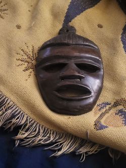 Hand carved wood mask