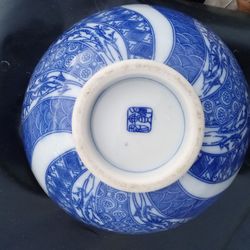 White and blue Porcelain bowl