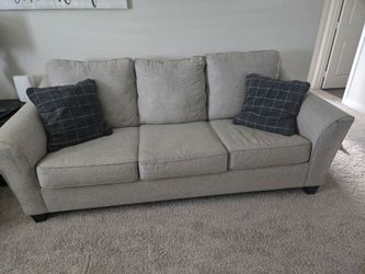 Living spaces Gray couch / pullout bed