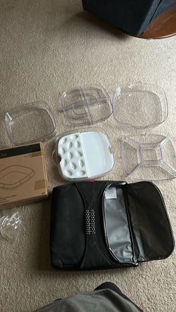 Pampered Chef large square cool and serve tray Set with Carrier Bag and various trays