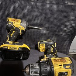 Two 20v Brushless Dewalt Drills 