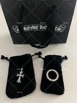 Brand New Chrome Hearts Diamond Tiny Cross Pendant