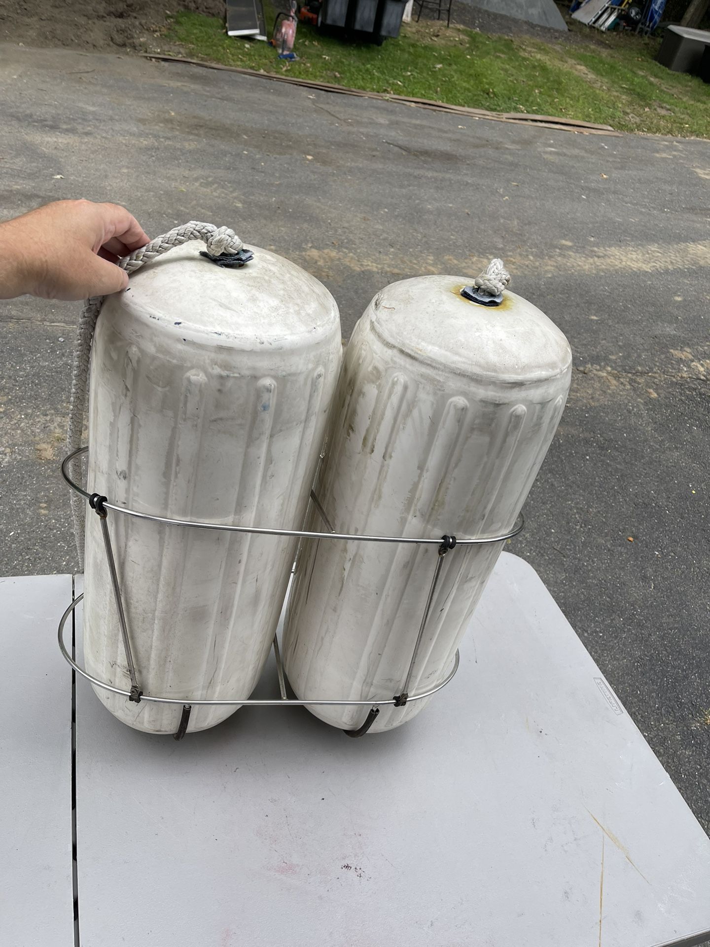 Boat Bumpers With Rail Holders