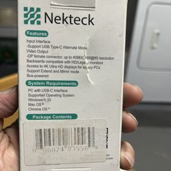 Nekteck 4K UHD DP ADAPTER USB-C