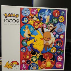 Pokemon Pikachu & Eevee Bubbles 1000 Piece Jigsaw Puzzle Buffalo New Sealed