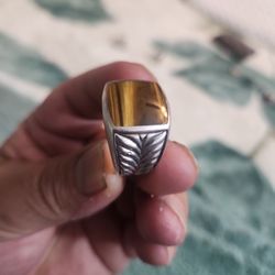 David Yurman Tiger Eye Silver Ring