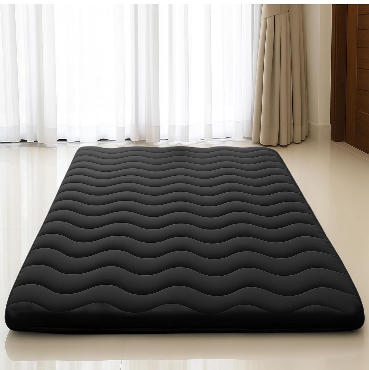 Japanese Floor Mattress, 100% High Density Comfortable Foam, 4" Thicken Foldable Mattress Tatami Mat Sleeping Pad, Ideal for Comfort and Support, Kids