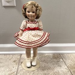 1987 Shirley Temple 14" Porcelain Doll Danbury Mint