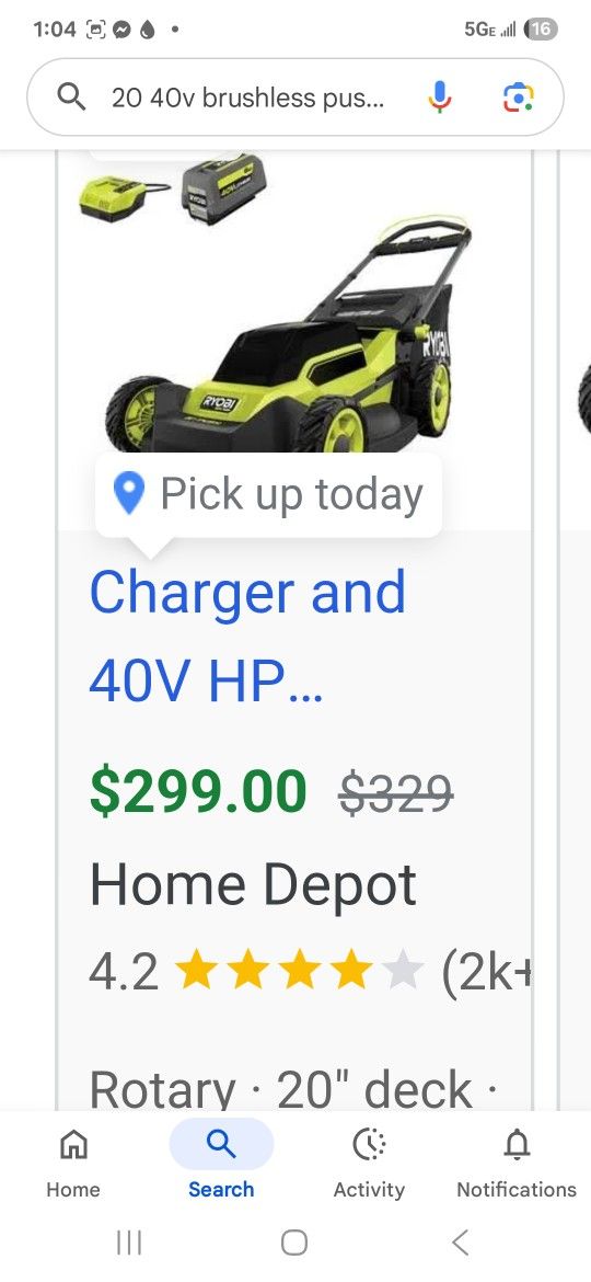 40V HP Brushless 20 in. Cordless Battery Walk Behind Push Lawn Mower
by
RYOBI