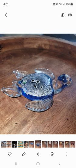 Glass Turtle Paper weight