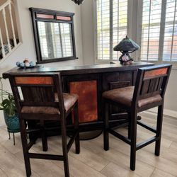 Copper Canyon Bar Set With Stools and Mirror