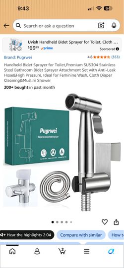 Pugrwei Handheld Bidet Sprayer Set