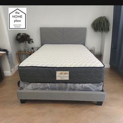 Brand New Queen Bed Frame With Mattress & Box Spring For ONLY $349🚨 Ready For Delivery TODAY! 